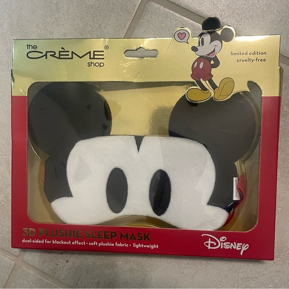 Mickey & Minnie Mouse 3D plushie sleep mask set of 2 NEW The Crème Shop X Disney - Picture 4 of 4